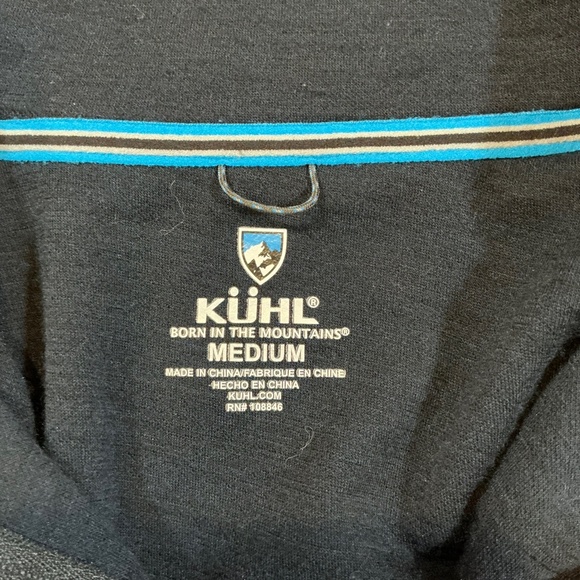 KÜHL Men’s Revel ¼ Zip Pullover Fleece Black Size M | Performance Outdoor Layer - Picture 7 of 10